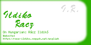 ildiko racz business card