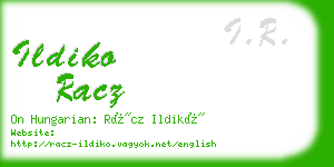 ildiko racz business card